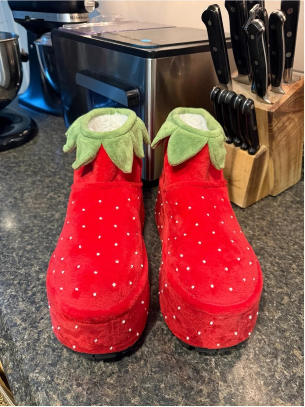New Dolls Kill x Strawberry Shortcake Fresh Patch Platform Boots